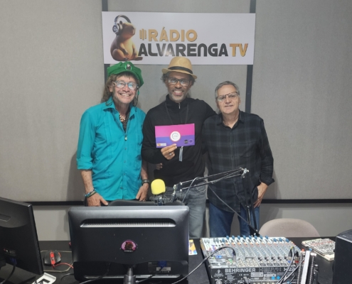 Camilo, Cuba e Bonfim depois da gravação do programa Arteculando (Foto: Gabriel Gonçalves - Caixote Digital)