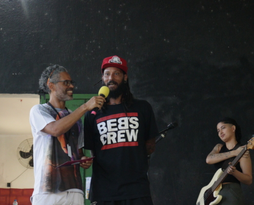 Alexandre Cuba, Kiabo e Laura Seraphim (Foto: Sina Daguerri)