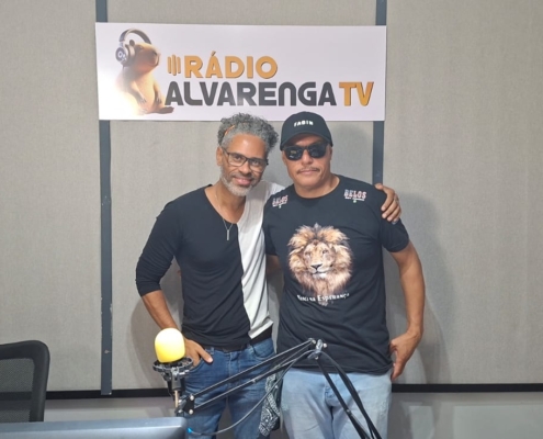 Alexandre Cuba e o rapper Breakdown (Foto: Gabriel Gonçalves)